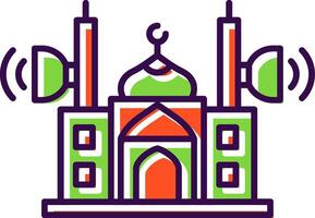 mosquée orateur rempli icône vecteur