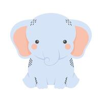 personnage de bande dessinée animal éléphant mignon vecteur