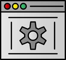 optimisation ligne rempli pente icône vecteur