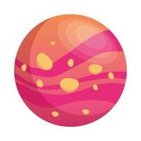 icône de style isolé de couleur fuchsia de planète de l'espace vecteur