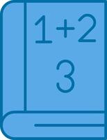 math livre rempli bleu icône vecteur