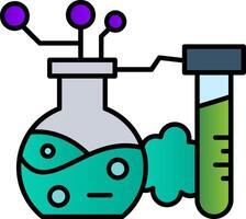 chimique réaction ligne rempli pente icône vecteur