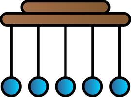 pendule ligne rempli pente icône vecteur