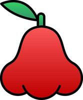 Java Pomme ligne rempli pente icône vecteur