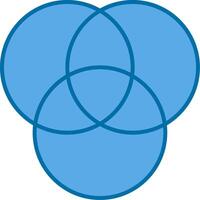 diagramme rempli bleu icône vecteur