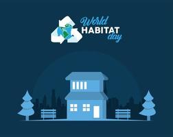 campagne de la journée mondiale de l'habitat vecteur