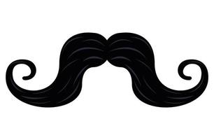 style de silhouette masculine moustache vecteur