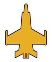 emblème d'avion d'or vecteur