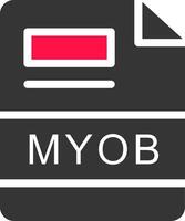 myob Créatif icône conception vecteur
