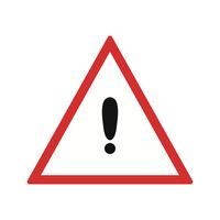 Vector Autres dangers Icône de panneau de signalisation
