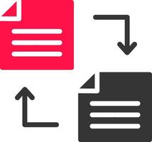 conception d'icône créative de transfert de fichier vecteur