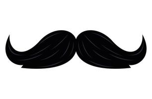 silhouette de moustache noire vecteur