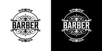 modèle de conception de logo de salon de coiffure vecteur