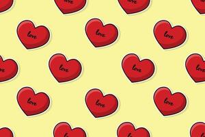 modèle de cœurs avec le une inscription l'amour. vecteur illustration