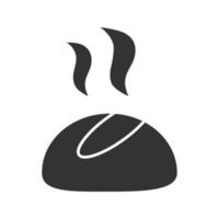 icône de glyphe de rouleau de dîner vecteur