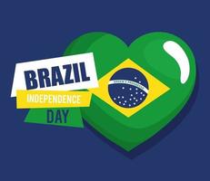 jour de l'indépendance du brésil vecteur