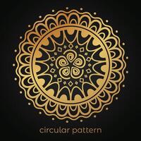 luxe mandala modèle arrière-plan, circulaire modèle vecteur conception