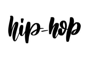 hip hop. typographie manuscrite de lettrage de stock. vecteur