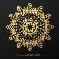 luxe mandala modèle arrière-plan, circulaire modèle vecteur conception