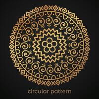 luxe mandala modèle arrière-plan, circulaire modèle vecteur conception