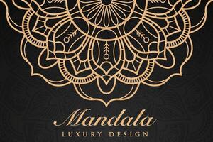 luxueux mandala modèle arrière-plan, luxe mandala invitation salutation carte conception, circulaire modèle vecteur conception,