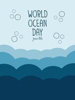 enregistrer monde océans journée sous-marin bannière vecteur