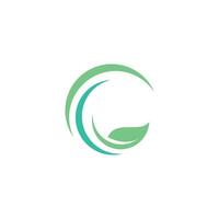 vert feuille lettre g logo vecteur