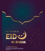 arabe culture ramdan et eid mubarak excellent mise en caisse lune et illustration Contexte vecteur