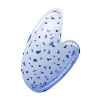 guasha grattoir bleu sadolite visage massage vecteur