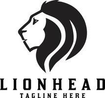 Lion tête logo modèle conception vecteur