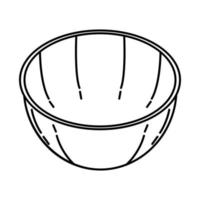 icône de bols à mélanger. doodle dessinés à la main ou style d'icône de contour vecteur
