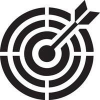 cible vecteur icône pour applications et sites Internet. symbole de une cible avec La Flèche vecteur icône.