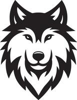 Loup tête logo vecteur icône illustration sur blanc Contexte. hurlement et permanent animaux.