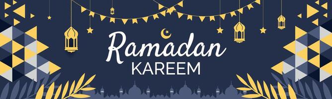 Ramadan Karim. musulman vacances. moderne islamique adapté pour Ramadan. affiche, médias bannière. une vecteur illustrations.