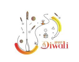 joyeux fond de diwali, illustration vectorielle. vecteur