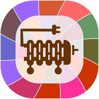 icône de vecteur de chauffage à l'huile