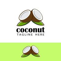 vecteur de conception de modèle de logo de noix de coco