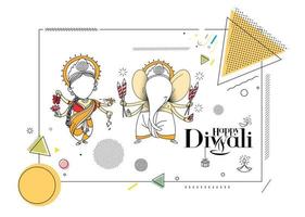 affiche de bannière de vente heureux diwali, illustration vectorielle. vecteur