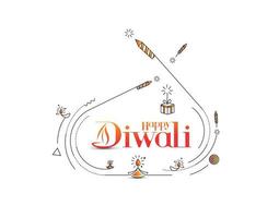 joyeux fond de diwali, illustration vectorielle. vecteur