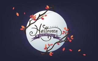 invitation à la fête des bannières de calligraphie joyeux halloween vecteur