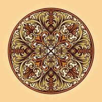 mandala classique ornements sans soudure illustrations vectorielles vecteur