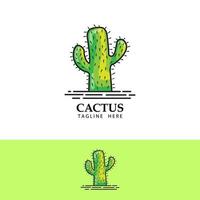 vecteur de conception de modèle de logo de cactus