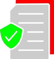 icône de vecteur de document sécurisé