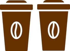 icône de vecteur de deux cafés