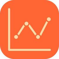 icône de vecteur de graphique en courbes