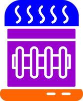 icône de vecteur de chauffage au gaz