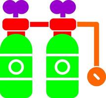 icône de vecteur de réservoir d'oxygène