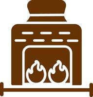 icône de vecteur de four à charbon