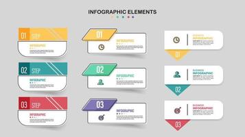 collection d'éléments d'infographie vecteur