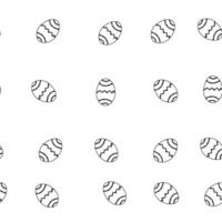 sans couture Pâques Oeuf modèle. noir et blanc des œufs. des œufs avec ornements. content Pâques, coloré des œufs vecteur